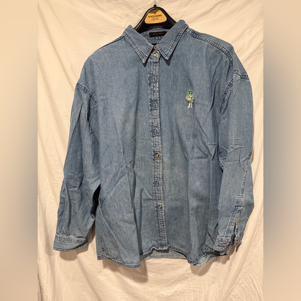 UltraClub Blue Denim Shirt with M&M Character! XL